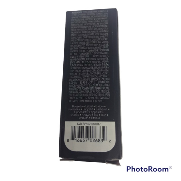 KVD KAT VON D STUDDED KISS CREME LIPSTICK NAHZ FUR ATOO GOTH GOTHIC GLAM NEW BOX - Picture 4 of 9